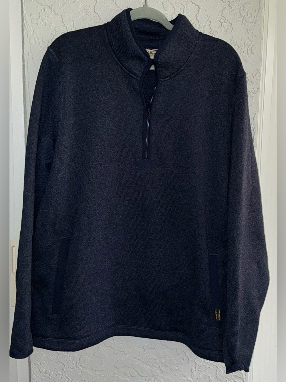 L.L. Bean Men's Dark Navy Half-Zip Sweater